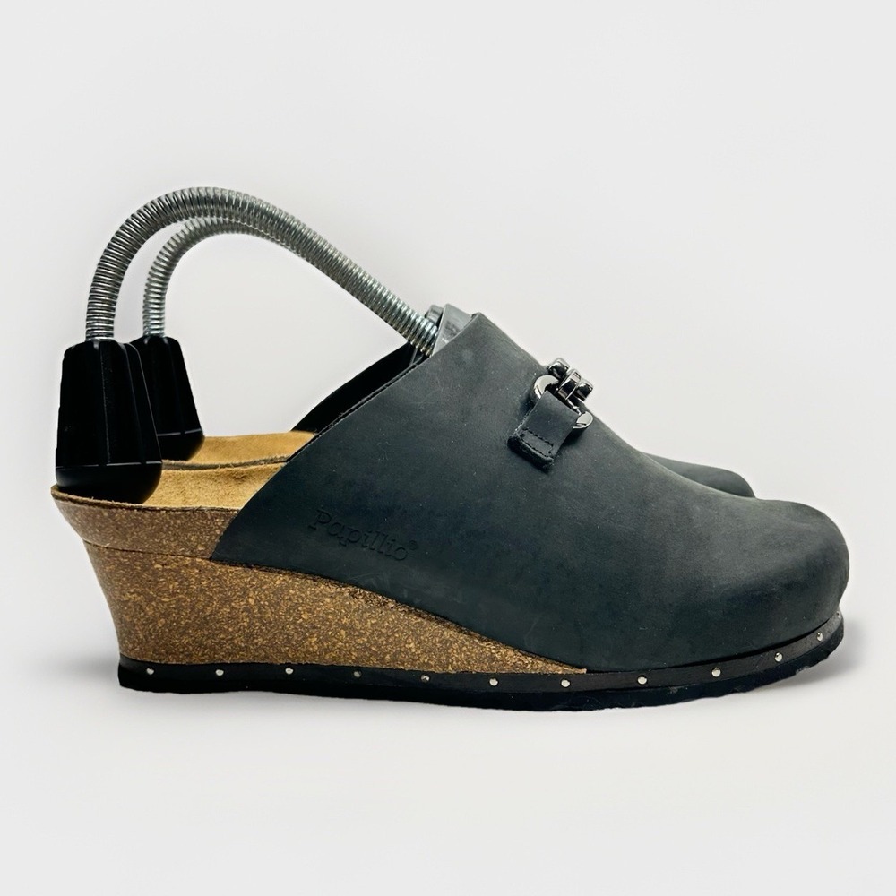 Birkenstock Papillio Daisy Wedge Clog Mule Chain Detail Womens Size 7 EU 38